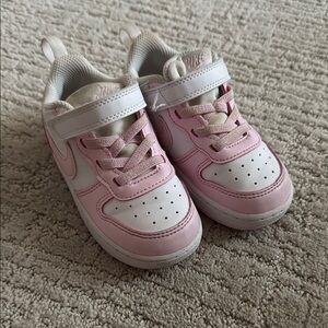 Nike Kids Pink and White Sneakers